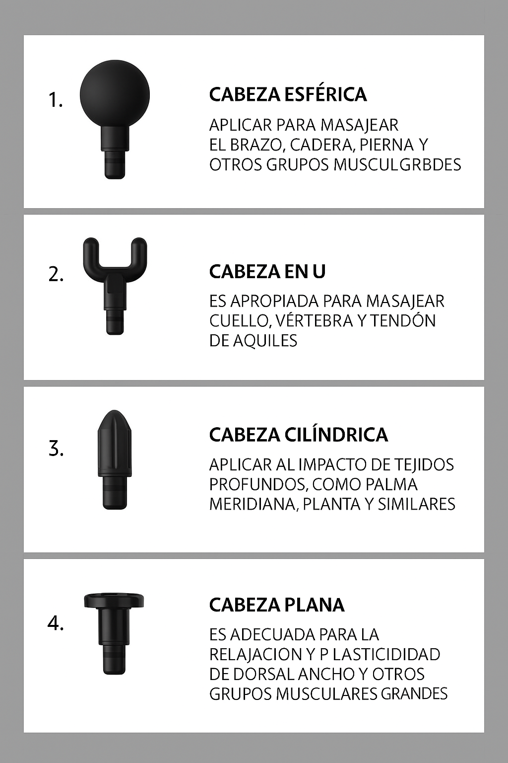 Pistola Masajeadora 4 en 1